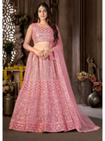 Pink Color Net Lehenga Choli