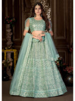 Blue Color Net Lehenga Choli