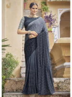 Grey Color Chiffon Saree