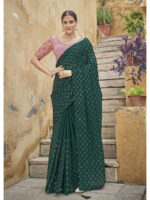 Green Color Chiffon Saree