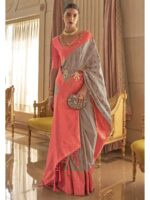 Grey Color Art Silk Saree