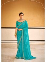 Blue Color Georgette Saree