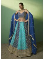 Blue Color Georgette Lehenga Choli