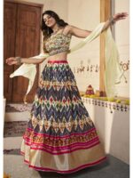 Cream Color Silk Lehenga Choli