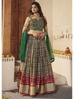 Green Color Silk Lehenga Choli