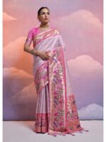 Purple Color Banarasi Silk Saree
