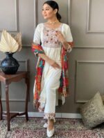 White Color Readymade Salwar Suit