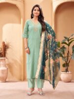 Green Color Readymade Salwar Suit