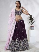 Burgundy Color Georgette Lehenga Choli