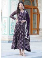 Wine Color Readymade Salwar Suit