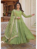 Green Color Readymade Salwar Suit