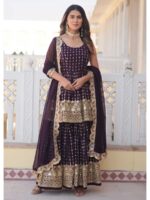 Wine Color Readymade Salwar Suit