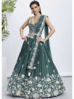 Turquoise Color Georgette Lehenga Choli