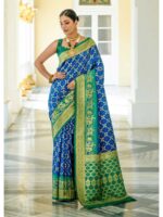 Blue Color Banarasi Silk Saree