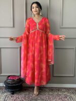 Red Color Readymade Salwar Suit