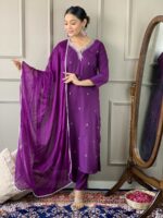 Purple Color Readymade Salwar Suit