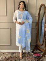 White Color Readymade Salwar Suit