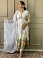 White Color Readymade Salwar Suit