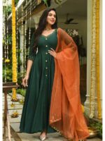 Green Color Readymade Salwar Suit