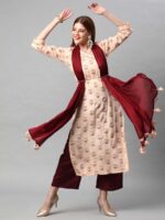 Cream Color Readymade Salwar Suit