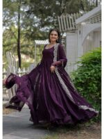 Wine Color Readymade Salwar Suit