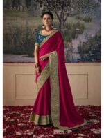 Wine Red Color Soft Silk Saree