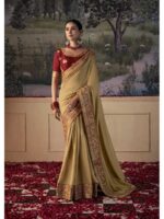 Sandy Brown Color Soft Silk Saree