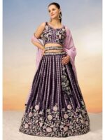 Purple Color Satin Lehenga Choli