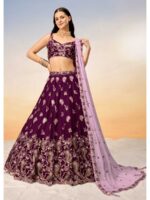 Burgundy Color Georgette Lehenga Choli