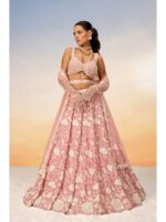 Rose Gold Color Georgette Lehenga Choli