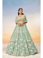 Sea Green Color Georgette Lehenga Choli