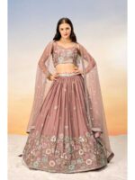 Rose Gold Color Georgette Lehenga Choli