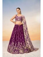 Burgundy Color Chiffon Lehenga Choli
