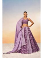 Lavender Color Chiffon Lehenga Choli