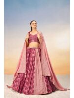 Pink Color Chiffon Lehenga Choli