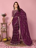 Magenta Color Rangoli Silk Saree