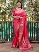 Pink Color Handloom Silk Saree