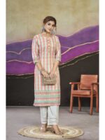 Cream, Pink Color Fancy Kurti