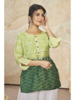 Green Color Short Tunic