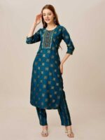 Navy Blue Color Kurti Set