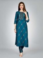 Navy Blue Color Kurti Set