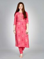 Pink Color Kurti Set