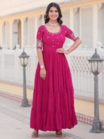 Pink Color Anarkali Kurti