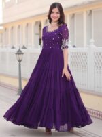 Purple Color Anarkali Kurti