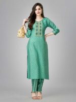 Pista Color Kurta Set