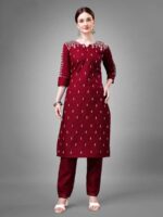 Maroon Color Kurta Set