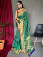 Green Color Patola Silk Saree