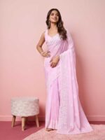 Purple Color Tabby Silk Saree