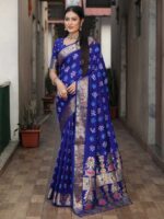 Blue Color Dola Silk Saree