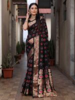 Black Color Dola Silk Saree